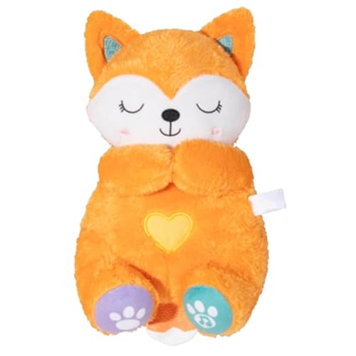 Zestivra Hübsches Fuchs-Plüschtier | Die Atmung der Füchse Plüschtiere Beleuchtung | Cartoon Soft Plux Doll, niedlich für Zuhause, Kindergarten, Musik, Plüsch, Schlafspielzeug von Zestivra