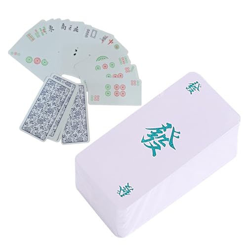 Zestivra Mahjong-Karten | Mahjong-Karten Spielkarten | 136-Karten-Set Chinesische -Kartenspiele -Kartendruck Handheld- -Spiel Kartenspiel -Spielkarten Tischspiel von Zestivra