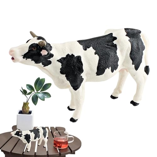 Zestivra Vieh Figur Tiermodell - Realistische Rinderfigur Toys Farm Rindermodell Kit Modell 3D Rindermodell Tier Modell Harz Rindermodell Figur Rindermodell Spielzeug Miniatur Rin von Zestivra