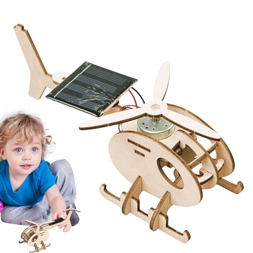 -Holzpuzzle, Modellflugzeug-Set, solarbetriebener -Puzzle-Helikopter, Modell-Flugzeug-Set, unvollendetes Modell, Entwicklung der praktischen Fähigkeit, Modell-Flugzeug-Sets für Vorschulalter von Zestvria