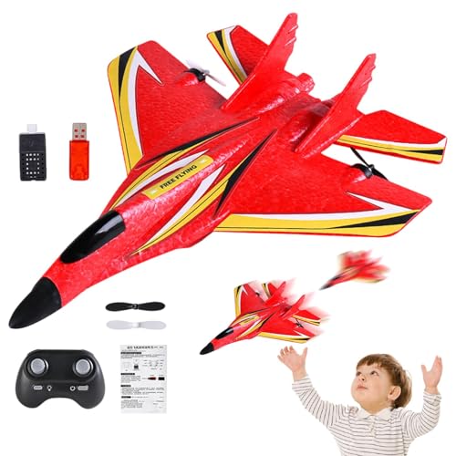 Ferngesteuertes Flugzeug - Ferngesteuertes Flugzeug-Kampfspielzeug, RC-Flugzeug Mit LED-Leuchten | Wasserdichtes 2,4-GHz-RC-Flugzeug Für Kinder Und Erwachsene, Unterhaltsames Und Lehrreiches Outdoor-S von Zestvria