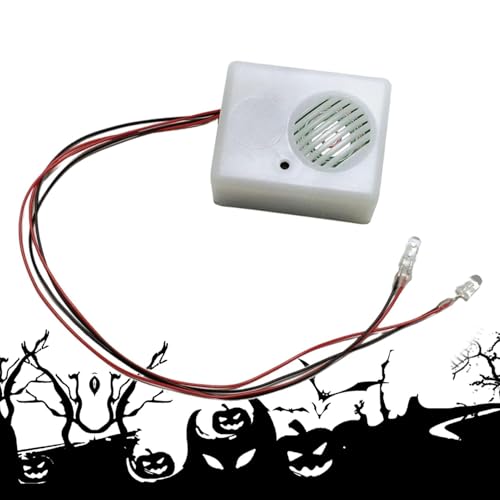 Geistersprachaktivierter Lautsprecher für Halloween – gruselige schreiende Sirene mit LED-Lichtern | Batteriebetriebenes Horror-Zubehör, perfekt für die Einrichtung Ihrer Halloween-Partys und Dekorati von Zestvria