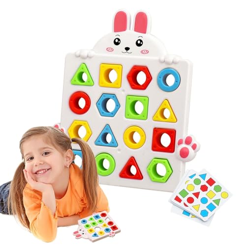 Geometrisches Form-Matching-Spiel, Lernspielzeug für Kleinkinderformen | Form- und Farbabstimmungs-Brettspiele,Montessori-Puzzles, farbsensorisches Lernspielzeug, Vorschul-Lernspielzeug für Kinder von Zestvria