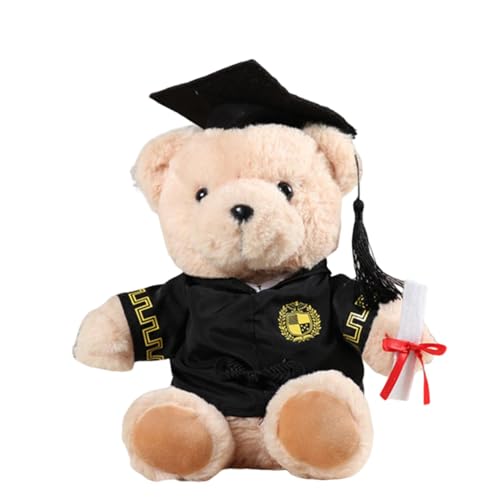 Graduation Bär Klasse 2024, Studienabschluss-Teddybär – 7 Zoll Plüsch-Abschlussbär-Puppe | 2024 Abschluss-Teddybär mit Abschlusshut von Zestvria