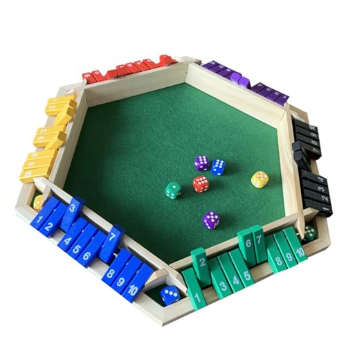 Spiel Shut The Box – Partyspiel, Zählspiel | Gesellschaftsspiel aus Holz Shut The Box, digitales Spiel zur Vertiefung der Eltern-Kind-Interaktion, Übungsspiel für die Fam von Zestvria