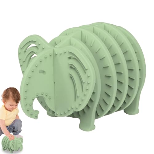 Zestvria Elefantenpuzzle für Kinder, Kinderpuzzle aus Silikon | 3D-Elefant-Puzzlespielzeug, ineinandergreifendes Silikonpuzzle - Pädagogische Tierpuzzles, unterhaltsame Lernhilfen für die Feinmotorik, von Zestvria