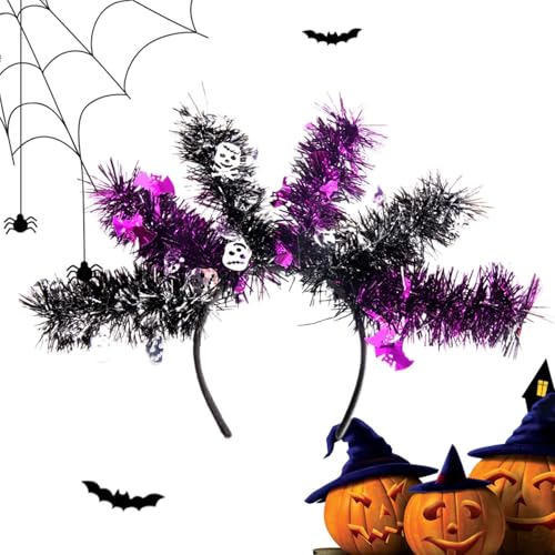 Zestvria Halloween- -Stirnband, Halloween-Haarband, bunte Wollbänder, Halloween-Kostüme, Partygeschenke, Halloween-Kopfbedeckung, Cosplay-Zubehör von Zestvria