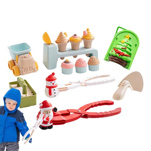 Zestvria Schneeballmacher & Schneeformen Für Kinder - Snow Brick Maker Schneeformer-Formen, Schneeblockmacher Und Schneeball-Clip, Outdoor Sandspielzeug Für Kinder, Spaß Im Schnee Und Winterspiele von Zestvria