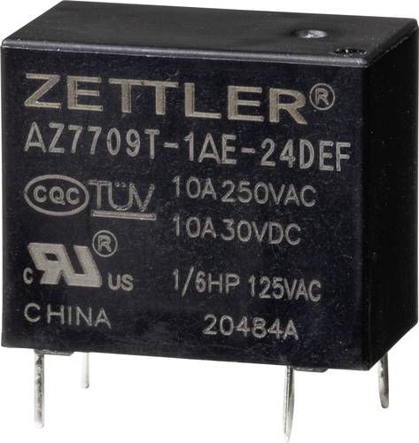 Zettler Electronics AZ7709T-1AE-24DEF Powerrelais 24 V/DC 10A von Zettler Electronics