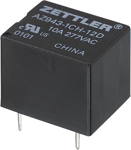 Zettler Electronics AZ943-1CH-12DE Printrelais 12 V/DC 15A 1 Wechsler von Zettler Electronics