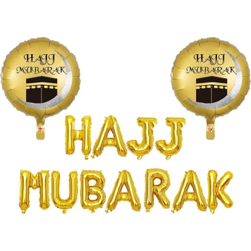 1 Satz 18 Zoll Eid Mubarak Folienballons Muslim Islam Party Dekoration Lieferungen Hajj Mubarak Kinder Geschenk Aufblasbares Spielzeug von Zghhc