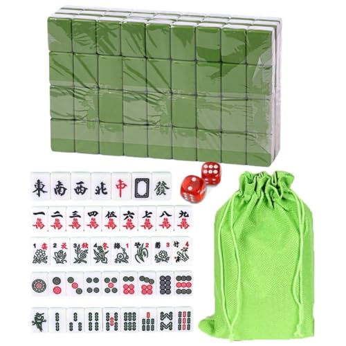 Zghhc 1 Set Mini Mahjong Großer Aufbewahrungstasche, Tragbar, Traditionelles Brettspiel Mah Jongg Set Für Zu Hause Oder Auf Reisen, Freizeit von Zghhc