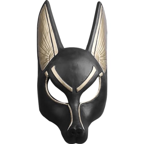Zghhc Ägyptische Anubis-maske, Cosplay-gesichtsmaske, Pvc, Party-masken, Kopf, Kostüm, Party-requisite Für Halloween, Kostüm, Maskerade von Zghhc