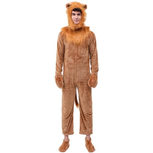 Zghhc Niedliche Langhaarige Löwen-kostüme Für Halloween, Der König Der Löwen, Cosplay, Unisex, Ausgefallenes Tier-outfit Für Kinder Und Erwachsene von Zghhc