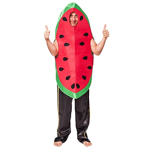 Zghhc Wassermelonen-kostüm, Unisex, Essen, Obst, Cosplay-kostüm, Kostüm, Halloween-party, Lustiges Outfit Für Erwachsene, Männer Und Frauen von Zghhc