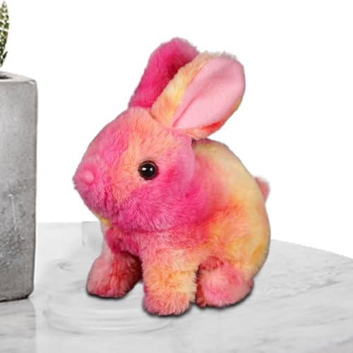 Zhadyu Bunny Toys für Kinder, hüpfen Hasenspielzeug,Simulierte Kaninchenpuppe hüpfte Hasenspielzeug | Springen, zuckende Nase, wackelende Ohren, natürliche Bewegungen, interaktive Plüschfiguren für von Zhadyu