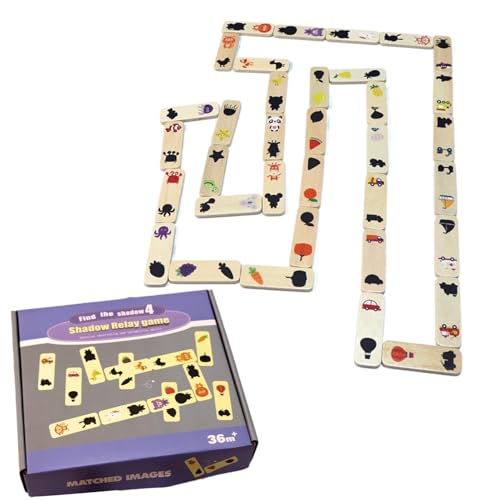 Zhadyu Farbsortierspielzeug, Farbanpassungsspielzeug, Interactive Shadow Match hölzerne Lernspielzeug, Hirnteaser -Puzzlespiel, Formpaarungsblock für, Mädchen, Kinder zu Hause von Zhadyu