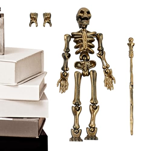 Zhadyu Kleine Skelettfigur, Skeleton Actionfigur | Desktop -Ornament -Figur Spielzeug | Sammlerstücks Halloween -Tischverzierung, Ganzkörper -Fähigkeitsmontagemodell für Kinder von Zhadyu