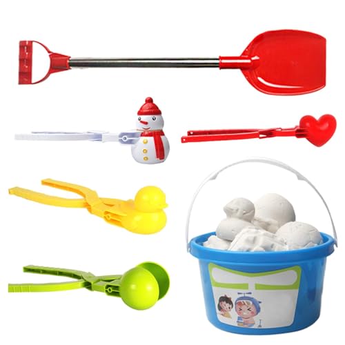 Zhadyu Winter Schneeball Maker Schneespielzeug Für Kinder, Cartoon Schneemann Herz Schneeball Maker, Sandball Schneeball Clip, Schneeform Sandspielzeug Für Kinder Dekoration Geschenk von Zhadyu