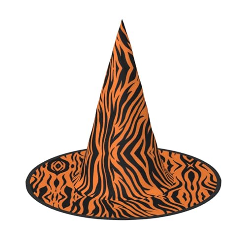 Tiger Streifen Orange Muster Halloween Hut - Erwachsene Kostüm Zubehör Party Maskerade Damen Cosplay Kleid Faltbare Dekorationen von ZhanGM