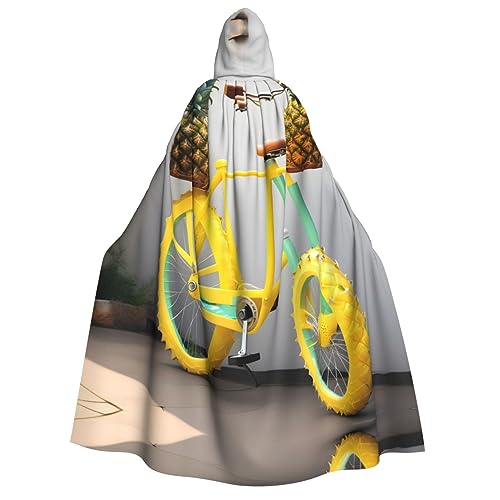 ZhanGM Ananas-Bike-Umhang mit Kapuze für Erwachsene, ideal für Rollenspiele, Bühnenkostüme, Maskerade, Halloween, Ostern, Karnevalsparty von ZhanGM