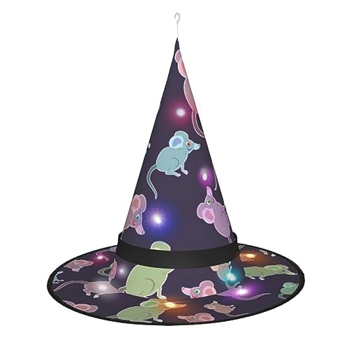 ZhanGM Animals-Cute Mouse Witch Hat Halloween Costume Accessory - Perfect for Carnival, Halloween, Christmas, Easter & More von ZhanGM