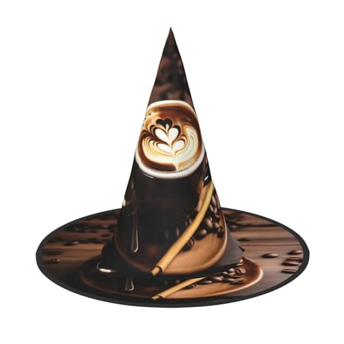 ZhanGM Delicious Heart Coffee Halloween Hat - Adult Costume Accessories, Party Maskerade Ladies Cosplay Dress, Foldable Decorations von ZhanGM