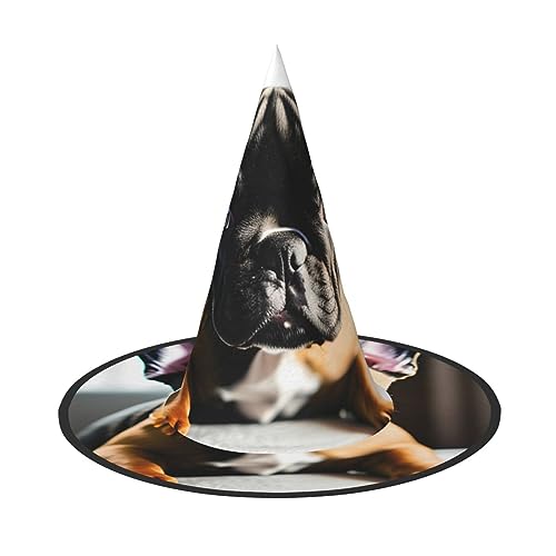 ZhanGM Französische Bulldogge Halloween Hut - Erwachsene Kostüm Zubehör Party Maskerade Damen Cosplay Kleid Faltbare Dekorationen von ZhanGM