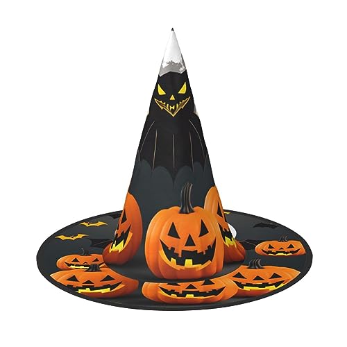 ZhanGM Halloween Mond Fledermaus Kürbis Halloween Hut - Erwachsenenkostüm-Zubehör, Party-Maskerade Damen Cosplay Kleid, faltbare Dekorationen von ZhanGM