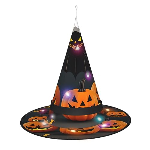 ZhanGM Halloween Mond Fledermaus Kürbis Hexenhut Halloween Kostüm Zubehör - Perfekt für Karneval, Halloween, Weihnachten, Ostern und mehr von ZhanGM