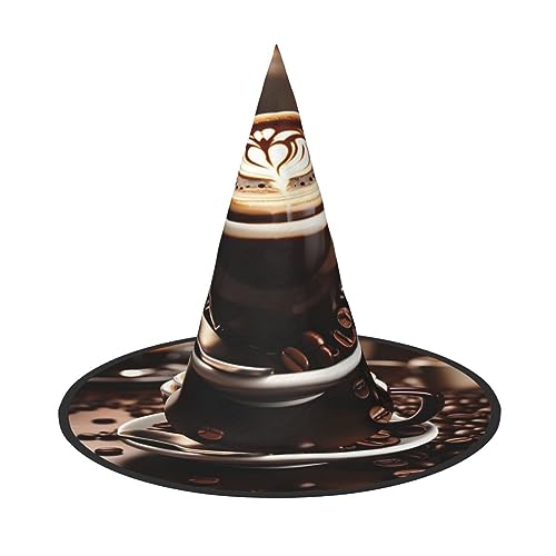 ZhanGM Hot Coffee with Coffee Bean Halloween Hat - Adult Costume Accessories, Party Maskerade Ladies Cosplay Dress, Foldable Decorations von ZhanGM