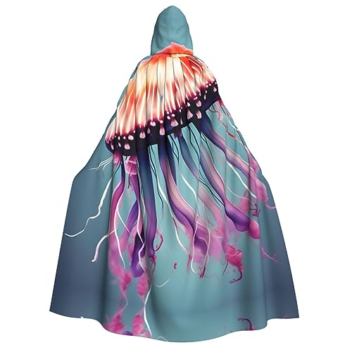 ZhanGM Jellyfish Kapuzenumhang für Erwachsene, ideal für Rollenspiele, Bühnenkostüme, Maskerade, Halloween, Ostern, Karnevalsparty von ZhanGM