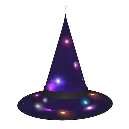 ZhanGM Magische Galaxie Himmel Hexenhut Halloween Kostüm Zubehör - Perfekt für Karneval, Halloween, Weihnachten, Ostern & mehr von ZhanGM