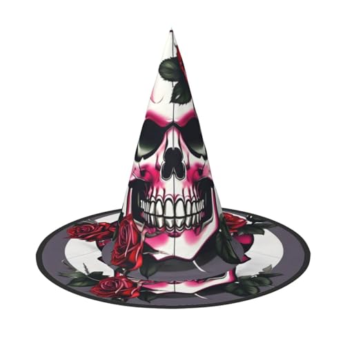 ZhanGM Rose Skull Halloween Hut - Erwachsene Kostüm Zubehör Party Maskerade Damen Cosplay Kleid Faltbare Dekorationen von ZhanGM