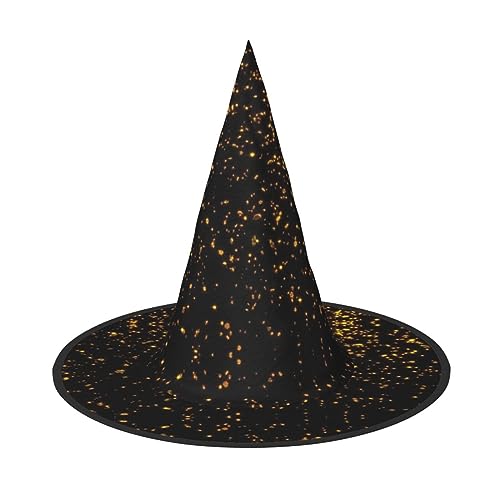 ZhanGM Schwarze und goldene Tapete, Halloween-Hut – Erwachsenenkostüm-Zubehör, Party-Maskerade, Cosplay-Kleid, faltbare Dekorationen von ZhanGM