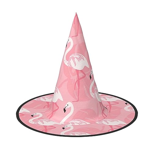 ZhanGM Sommer-Flamingo-Palmenblätter-Halloween-Hut – Erwachsenenkostüm-Zubehör, Party-Maskerade, Damen-Cosplay-Kleid, faltbare Dekorationen von ZhanGM