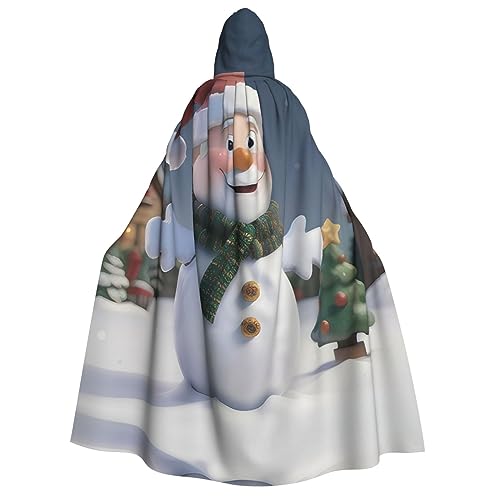 ZhanGM Weihnachtsmann Schneemann Erwachsene Kapuzenumhang - Ideal für Rollenspiele, Bühnenkostüme, Maskerade, Halloween, Ostern, Karnevalsparty von ZhanGM