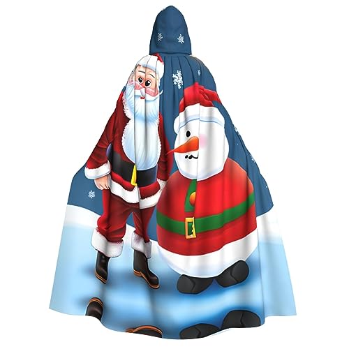 ZhanGM Weihnachtsmann und Schneemann Kapuzenumhang für Erwachsene, ideal für Rollenspiele, Bühnenkostüme, Maskerade, Halloween, Ostern, Karnevalsparty von ZhanGM