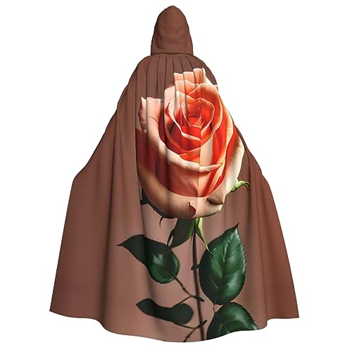 Orange Rosa Rose Kapuzenumhang für Erwachsene - Cosplay Weihnachten Umhang Robe für Halloween, Ostern, Karneval, Partys, Maskerade von ZhanMg