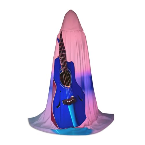 ZhanMg Blue Music Kapuzenumhang - Ideal für Cosplay, Halloween, Ostern - Bequemer Umhang Robe für Bühnenkostüme von ZhanMg