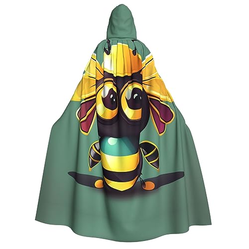 ZhanMg Cartoon Bee Kapuzenumhang für Erwachsene - Cosplay Weihnachten Umhang Robe für Halloween, Ostern, Karneval, Partys, Maskerade von ZhanMg