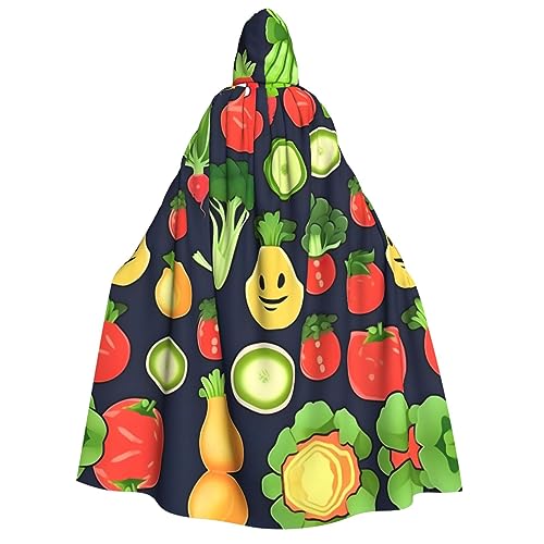 ZhanMg Cartoon Gemüse Obst Kapuzenumhang für Erwachsene - Cosplay Weihnachten Umhang Robe für Halloween, Ostern, Karneval, Partys, Maskerade von ZhanMg