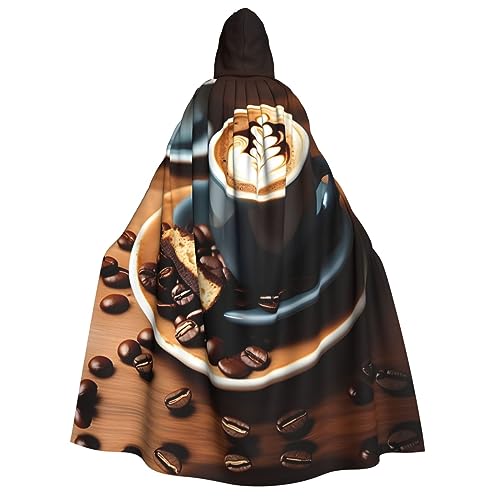 ZhanMg Delicious Coffee Hooded Cloak for Adults - Cosplay Christmas Cape Robe for Halloween, Easter, Carnival, Parties, Masquerade von ZhanMg