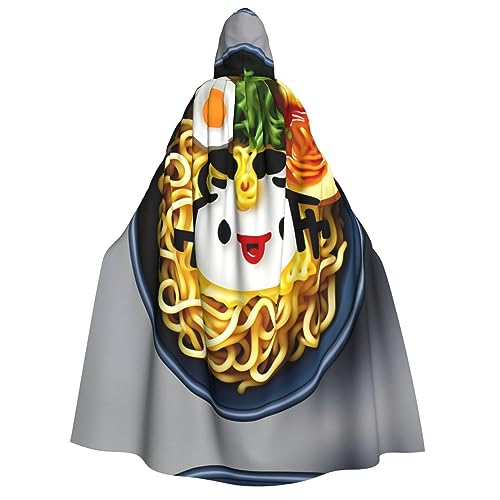 ZhanMg Eierbecher Noodle Ramen Kapuzenumhang für Erwachsene - Cosplay Weihnachten Umhang Robe für Halloween, Ostern, Karneval, Partys, Maskerade von ZhanMg