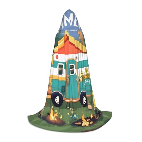 ZhanMg Happy Camper Kapuzenumhang - Ideal für Cosplay, Halloween, Ostern - Bequemer Umhang Robe für Bühnenkostüme ZhanMg Happy Camper Kapuzenumhang - Ideal für Cosplay, Halloween, Ostern - Bequemer Umhang Robe für Bühnenkostüme von ZhanMg