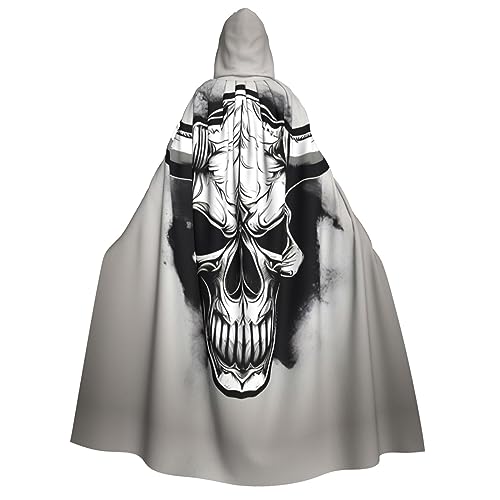 ZhanMg Kapuzenumhang mit Bullenschädel für Erwachsene - Cosplay Weihnachten Umhang Robe für Halloween, Ostern, Karneval, Partys, Maskerade von ZhanMg