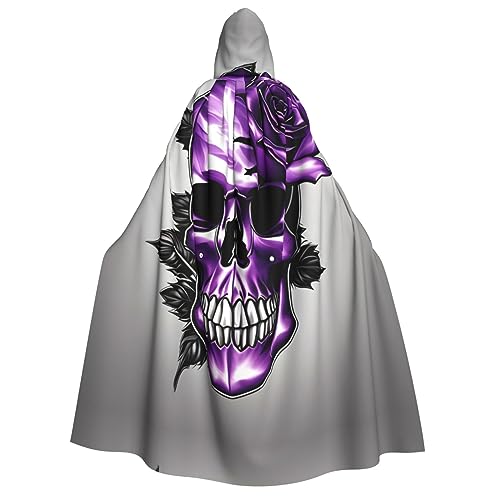 ZhanMg Lila Rose und Totenkopf Kapuzenumhang für Erwachsene - Cosplay Weihnachten Umhang Robe für Halloween, Ostern, Karneval, Partys, Maskerade von ZhanMg