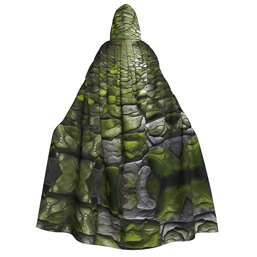 ZhanMg Moss Stone Pavement Hooded Cloak for Adults - Cosplay Christmas Cape Robe for Halloween, Easter, Carnival, Parties, Masquerade von ZhanMg