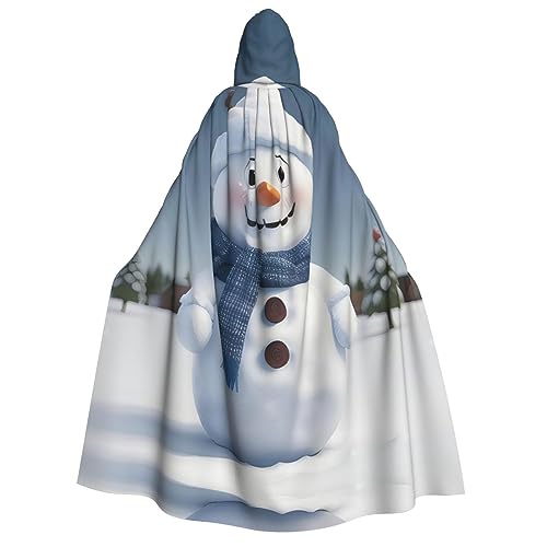 ZhanMg Niedlicher Schneemann Parrern Kapuzenumhang für Erwachsene - Cosplay Weihnachten Umhang Robe für Halloween, Ostern, Karneval, Partys, Maskerade von ZhanMg