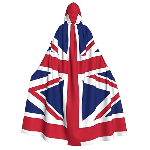 ZhanMg Umhang mit Kapuze und UK-Flagge für Erwachsene - Cosplay Weihnachten Umhang Robe für Halloween, Ostern, Karneval, Partys, Maskerade von ZhanMg